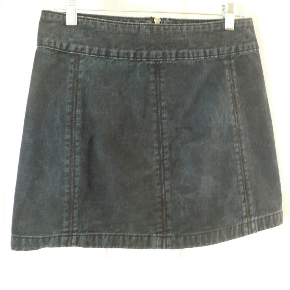 Free People Denim Dark Blue/Black Mini Skirt Size 6